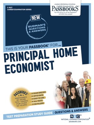 cover image of Principal Home Economist